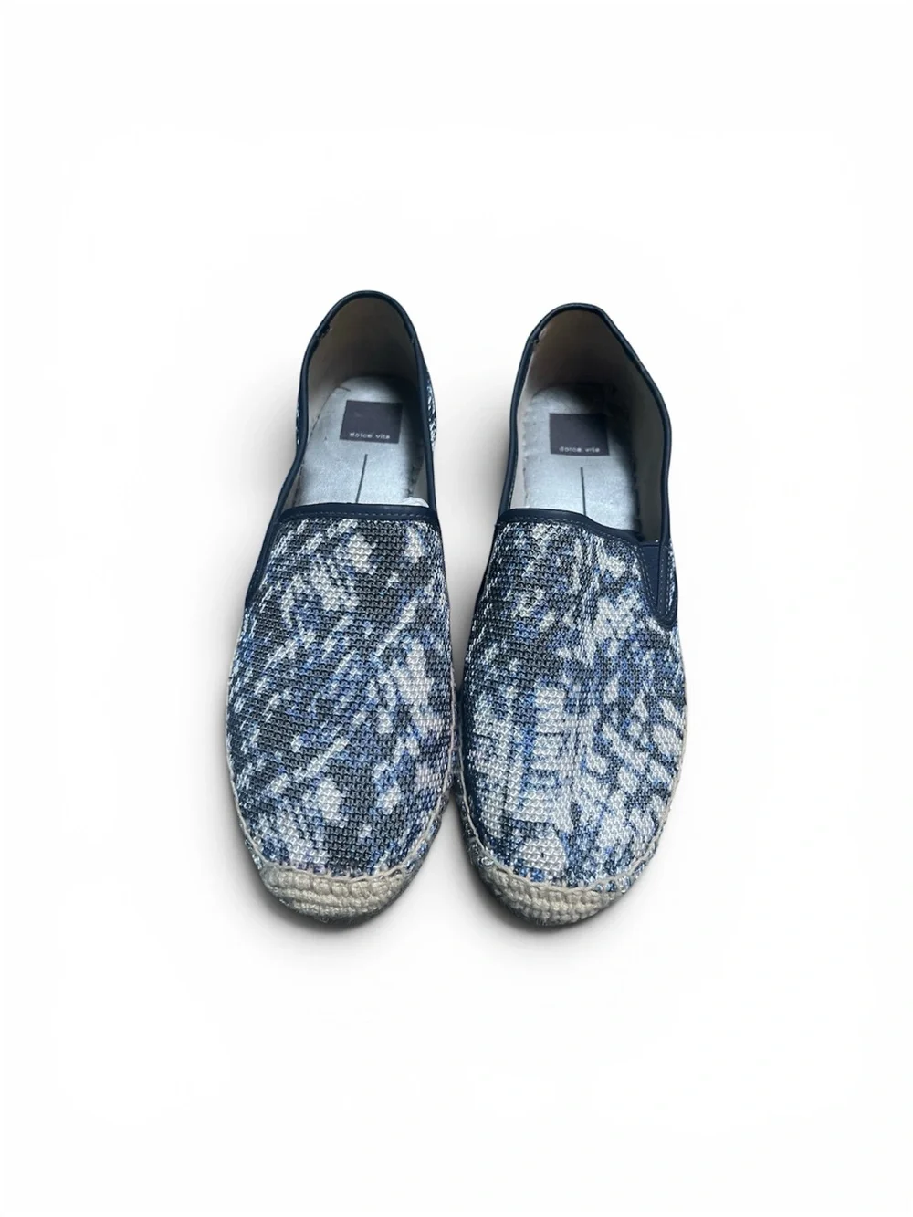 Slip-On woman Espadrilles in Blue and White
